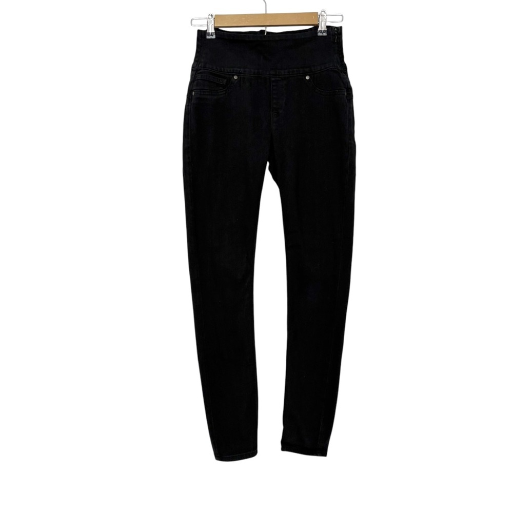 SPANX Black Skinny Leg‎ Side Zip Jeans Size Small Neutral Classic Denim